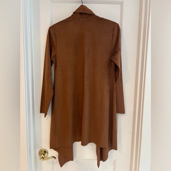 Soft Surroundings Shape Drape Faux Suede Jacket - Picture 6 of 7
